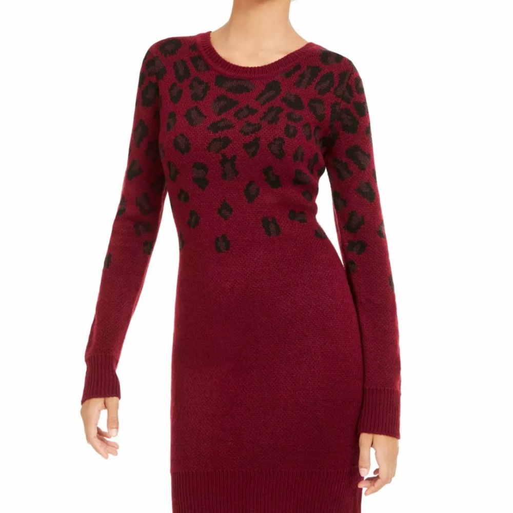 BCX Womens Burgundy Printed Long Sleeve - Picture 4 of 6